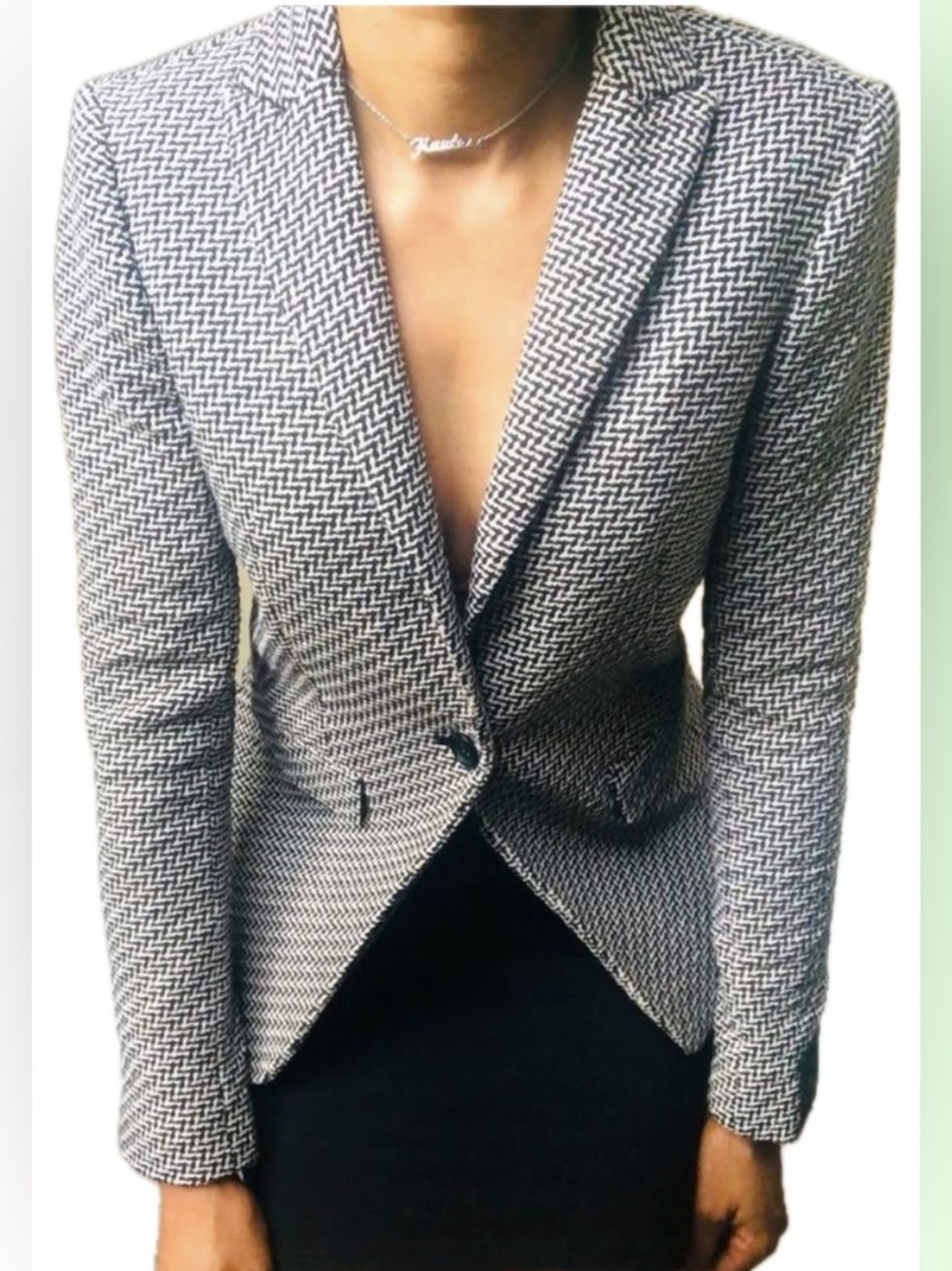 Black and white Tailored Blazer - Picture 1 of 11
